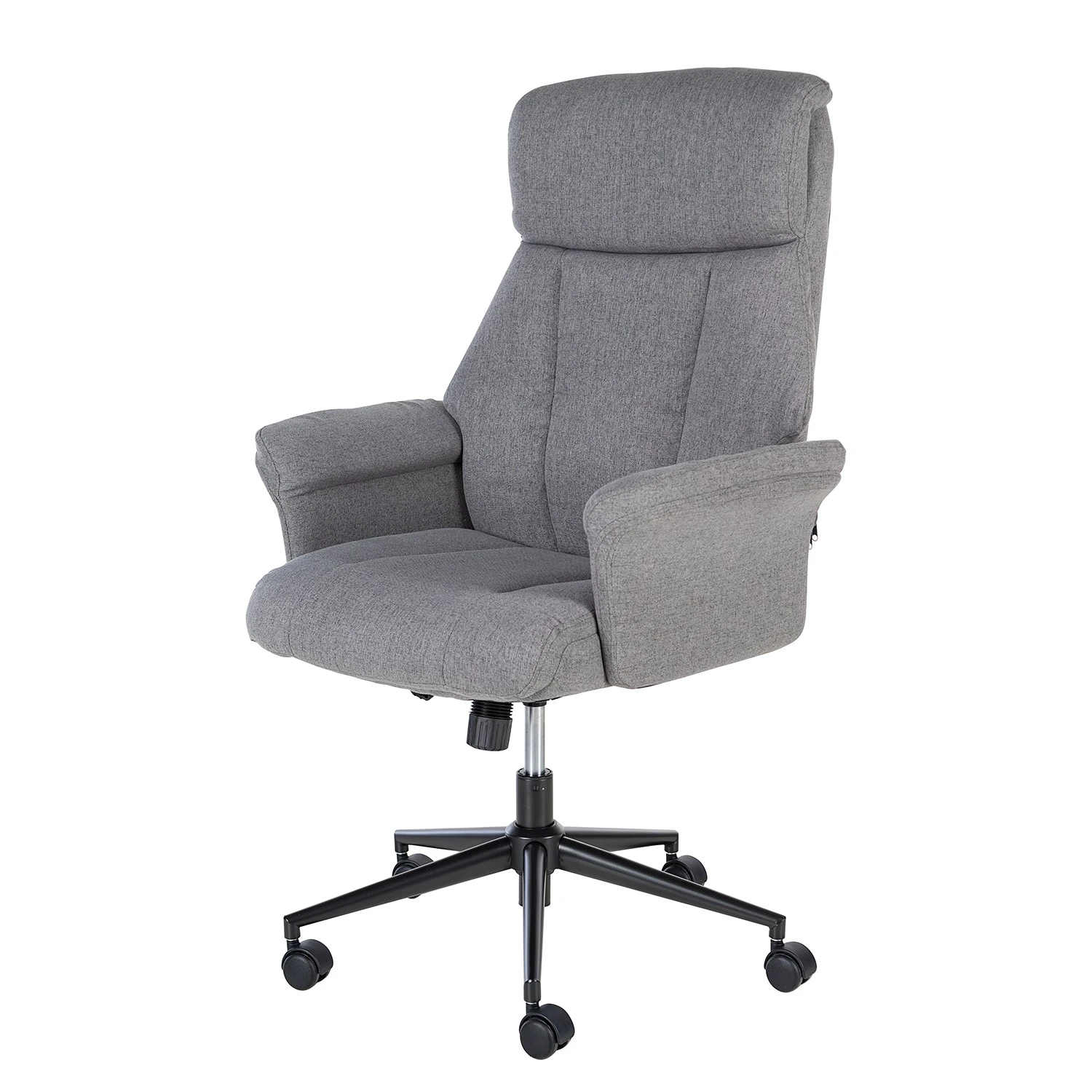 Furnitive Chaise de bureau Barking - (avec fonction massage) - Tissage à plat / Métal - Gris / Noir 3 Furnitive Chaise de bureau Barking - (avec fonction massage) - Tissage à plat / Métal - Gris / Noir