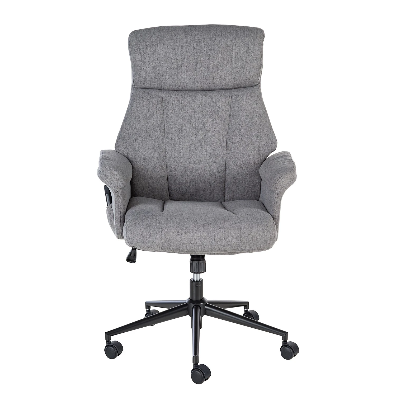 Furnitive Chaise de bureau Barking - (avec fonction massage) - Tissage à plat / Métal - Gris / Noir 5 Furnitive Chaise de bureau Barking - (avec fonction massage) - Tissage à plat / Métal - Gris / Noir – Image 3