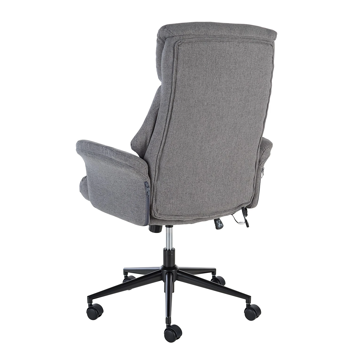 Furnitive Chaise de bureau Barking - (avec fonction massage) - Tissage à plat / Métal - Gris / Noir 7 Furnitive Chaise de bureau Barking - (avec fonction massage) - Tissage à plat / Métal - Gris / Noir – Image 5