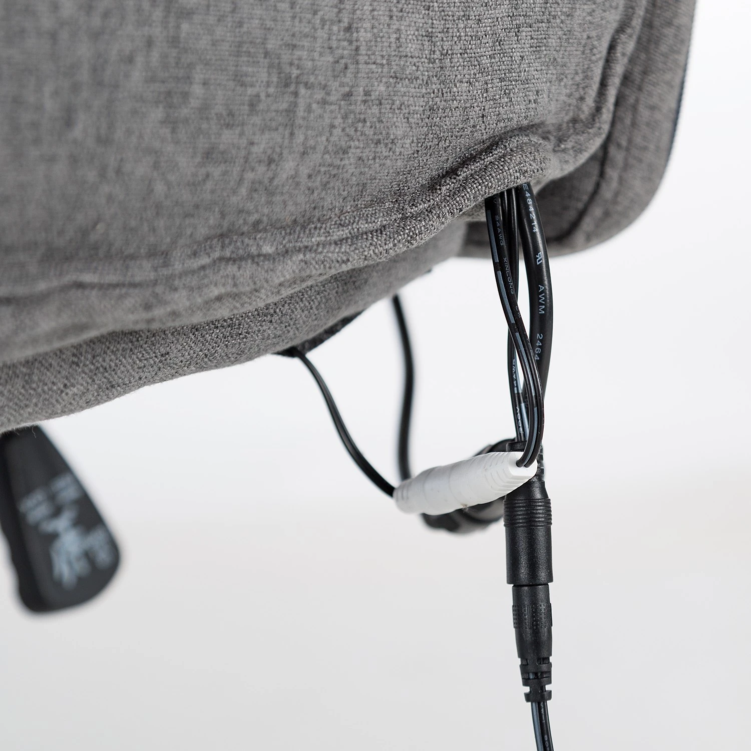 Furnitive Chaise de bureau Barking - (avec fonction massage) - Tissage à plat / Métal - Gris / Noir 14 Furnitive Chaise de bureau Barking - (avec fonction massage) - Tissage à plat / Métal - Gris / Noir – Image 12