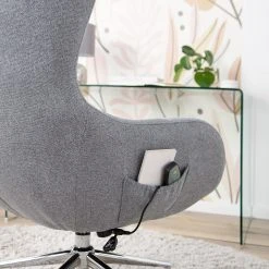 Furnitive Chaise de bureau massant Barnard - (avec fonction massage) Tissu / Métal - Gris clair / Chrome 39 Furnitive Chaise de bureau massant Barnard - (avec fonction massage) Tissu / Métal - Gris clair / Chrome -Chaises Soldes 1000272624 220823 031 DETAILS P000000001000272624