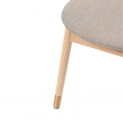 Studio Copenhagen Chaises Coy (lot de 2) - Rotin et tissu / Hêtre massif - Cappuccino -Chaises Soldes 1000273456 220420 055 DETAILS P000000001000273456