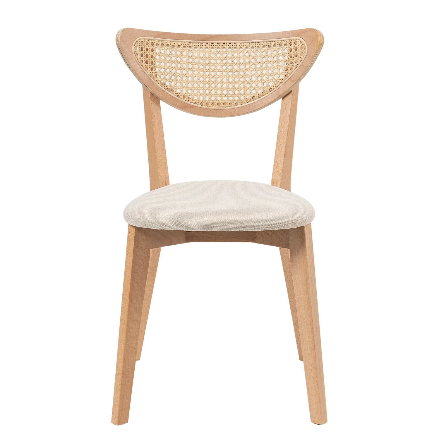 Studio Copenhagen Chaises Danny (lot de 2) - Rotin et tissu / Hêtre massif - Rotin et crème / Hêtre 6 Studio Copenhagen Chaises Danny (lot de 2) - Rotin et tissu / Hêtre massif - Rotin et crème / Hêtre – Image 4