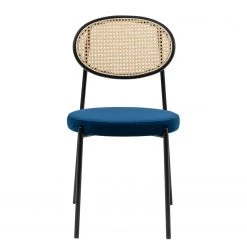 Studio Copenhagen Chaises Davie (lot de 2) - Rotin et tissu / Métal - Bleu 20 Studio Copenhagen Chaises Davie (lot de 2) - Rotin et tissu / Métal - Bleu -Chaises Soldes 1000273462 220420 030 DETAILS P000000001000273462