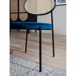 Studio Copenhagen Chaises Davie (lot de 2) - Rotin et tissu / Métal - Bleu 26 Studio Copenhagen Chaises Davie (lot de 2) - Rotin et tissu / Métal - Bleu -Chaises Soldes 1000273462 220819 023 MOOD DETAILS P000000001000273462 mood
