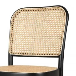 Studio Copenhagen Chaises Daru (lot de 2) - Rotin / Hêtre massif - Rotin / Noir -Chaises Soldes 1000273472 220816 060 DETAILS P000000001000273472