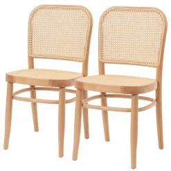 Studio Copenhagen Chaises Sawl I (lot de 2) - Rotin / HĂȘtre massif - Rotin / HĂȘtre