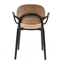 Studio Copenhagen Chaises à accoudoirs Day (lot de 2) - Contreplaqué / Matière plastique - Imitation chêne / Noir 25 Studio Copenhagen Chaises à accoudoirs Day (lot de 2) - Contreplaqué / Matière plastique - Imitation chêne / Noir -Chaises Soldes 1000273479 220420 040 DETAILS P000000001000273479