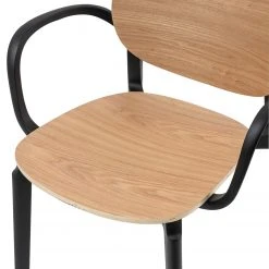 Studio Copenhagen Chaises à accoudoirs Day (lot de 2) - Contreplaqué / Matière plastique - Imitation chêne / Noir 27 Studio Copenhagen Chaises à accoudoirs Day (lot de 2) - Contreplaqué / Matière plastique - Imitation chêne / Noir -Chaises Soldes 1000273479 220420 050 DETAILS P000000001000273479