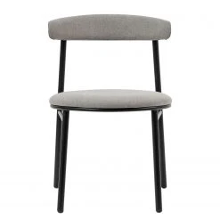 Studio Copenhagen Chaises Embi (lot de 2) - Tissu / Métal - Gris / Noir -Chaises Soldes 1000273482 220420 030 DETAILS P000000001000273482