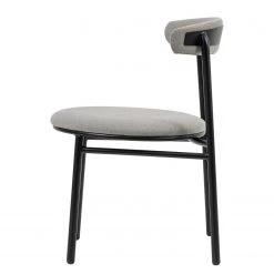 Studio Copenhagen Chaises Embi (lot de 2) - Tissu / Métal - Gris / Noir -Chaises Soldes 1000273482 220420 035 DETAILS P000000001000273482