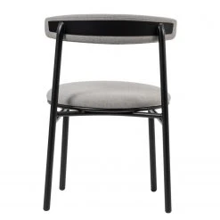 Studio Copenhagen Chaises Embi (lot de 2) - Tissu / Métal - Gris / Noir -Chaises Soldes 1000273482 220420 040 DETAILS P000000001000273482
