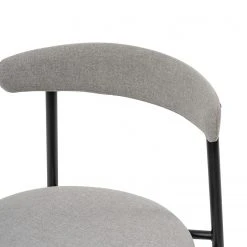 Studio Copenhagen Chaises Embi (lot de 2) - Tissu / Métal - Gris / Noir -Chaises Soldes 1000273482 220420 045 DETAILS P000000001000273482