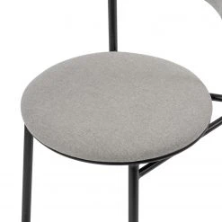 Studio Copenhagen Chaises Embi (lot de 2) - Tissu / Métal - Gris / Noir -Chaises Soldes 1000273482 220420 050 DETAILS P000000001000273482