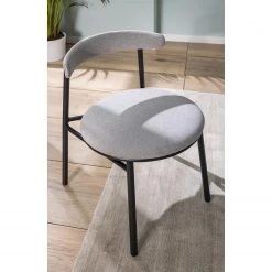 Studio Copenhagen Chaises Embi (lot de 2) - Tissu / Métal - Gris / Noir -Chaises Soldes 1000273482 220728 021 MOOD DETAILS P000000001000273482 mood