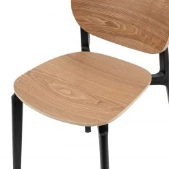 Studio Copenhagen Chaises Day (lot de 2) - Contreplaqué / Matière plastique - Imitation chêne / Noir -Chaises Soldes 1000273483 220420 050 DETAILS P000000001000273483