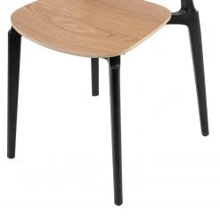 Studio Copenhagen Chaises Day (lot de 2) - Contreplaqué / Matière plastique - Imitation chêne / Noir -Chaises Soldes 1000273483 220420 055 DETAILS P000000001000273483