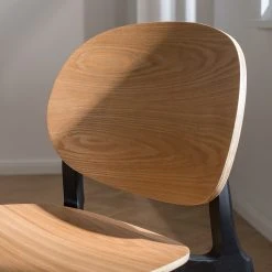 Studio Copenhagen Chaises Day (lot de 2) - Contreplaqué / Matière plastique - Imitation chêne / Noir -Chaises Soldes 1000273483 220915 023 MOOD DETAILS P000000001000273483 mood