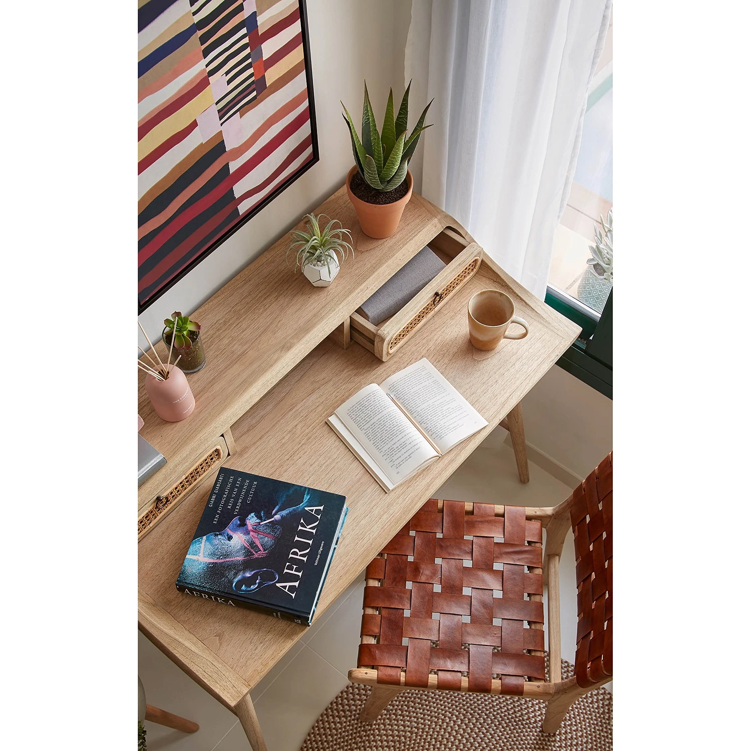 Maison Belfort Chaises Charles (lot de 2) - Cuir / Teck massif - Cognac / Teck 6 Maison Belfort Chaises Charles (lot de 2) - Cuir / Teck massif - Cognac / Teck – Image 4