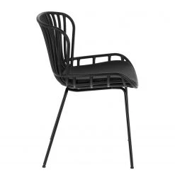 Mørteens Chaises Sakira (lot de 4) - Imitation cuir / Acier - Noir -Chaises Soldes 1000274225 210618 10464300174 DETAILS P000000001000274225