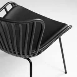 Mørteens Chaises Sakira (lot de 4) - Imitation cuir / Acier - Noir -Chaises Soldes 1000274225 210618 10464300177 DETAILS P000000001000274225