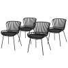 Mørteens Chaises Sakira (lot de 4) - Imitation cuir / Acier - Noir 1 Mørteens Chaises Sakira (lot de 4) - Imitation cuir / Acier - Noir -Chaises Soldes 1000274225 210916 07252000001 IMAGE P000000001000274225