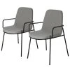 Fredriks Chaises à accoudoirs Gina (lot de 2) - Gris -Chaises Soldes 1000274236 210618 10464500274 IMAGE P000000001000274236