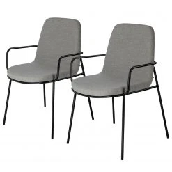 Fredriks Chaises Ă accoudoirs Gina (lot de 2) - Gris
