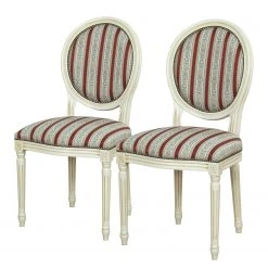 Velvet Studio Chaises capitonnées Alison (lot de 2) - Rouge