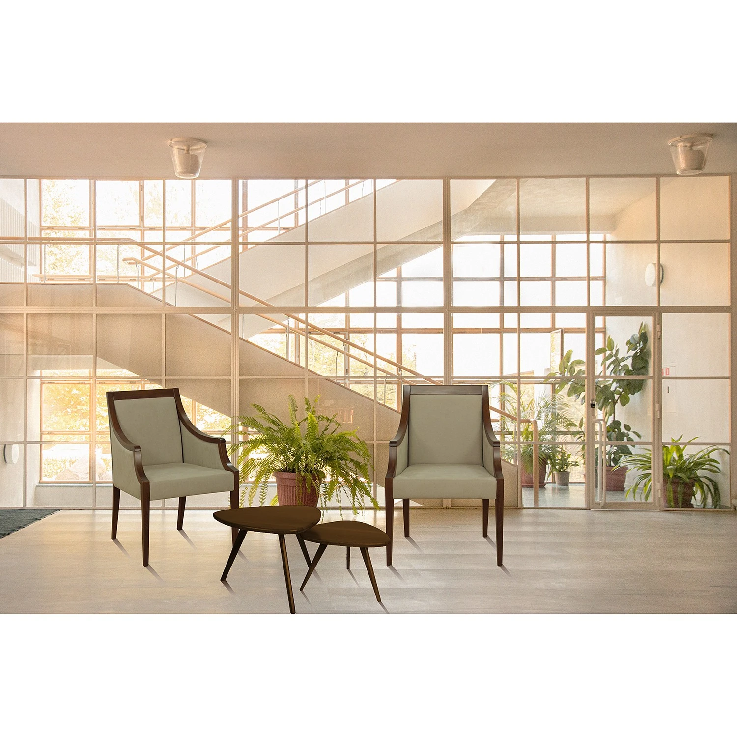 Velvet Studio Chaise à accoudoirs Tofino - Tissu / Hêtre massif - Camel / Hêtre 5 Velvet Studio Chaise à accoudoirs Tofino - Tissu / Hêtre massif - Camel / Hêtre – Image 3