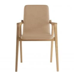 Norrwood Chaise à accoudoirs Toma - Tissu / Hêtre massif - Camel / Hêtre -Chaises Soldes 1000274321 210709 14175800182 DETAILS P000000001000274321