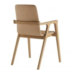 Norrwood Chaise à accoudoirs Toma - Tissu / Hêtre massif - Camel / Hêtre -Chaises Soldes 1000274321 210709 14175800183 DETAILS P000000001000274321