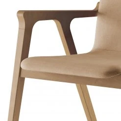 Norrwood Chaise à accoudoirs Toma - Tissu / Hêtre massif - Camel / Hêtre -Chaises Soldes 1000274321 210709 14175800187 DETAILS P000000001000274321