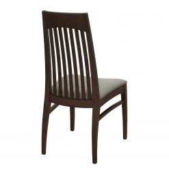 Velvet Studio Chaises Roanne (lot de 2) - Tissu / Hêtre massif - Gris sable / Marron foncé -Chaises Soldes 1000274334 210709 14180700252 DETAILS P000000001000274334