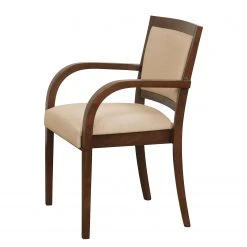 Norrwood Chaise à accoudoirs Prado - Tissu / Hêtre massif - Camel / Noyer -Chaises Soldes 1000274342 210709 14181100310 DETAILS P000000001000274342