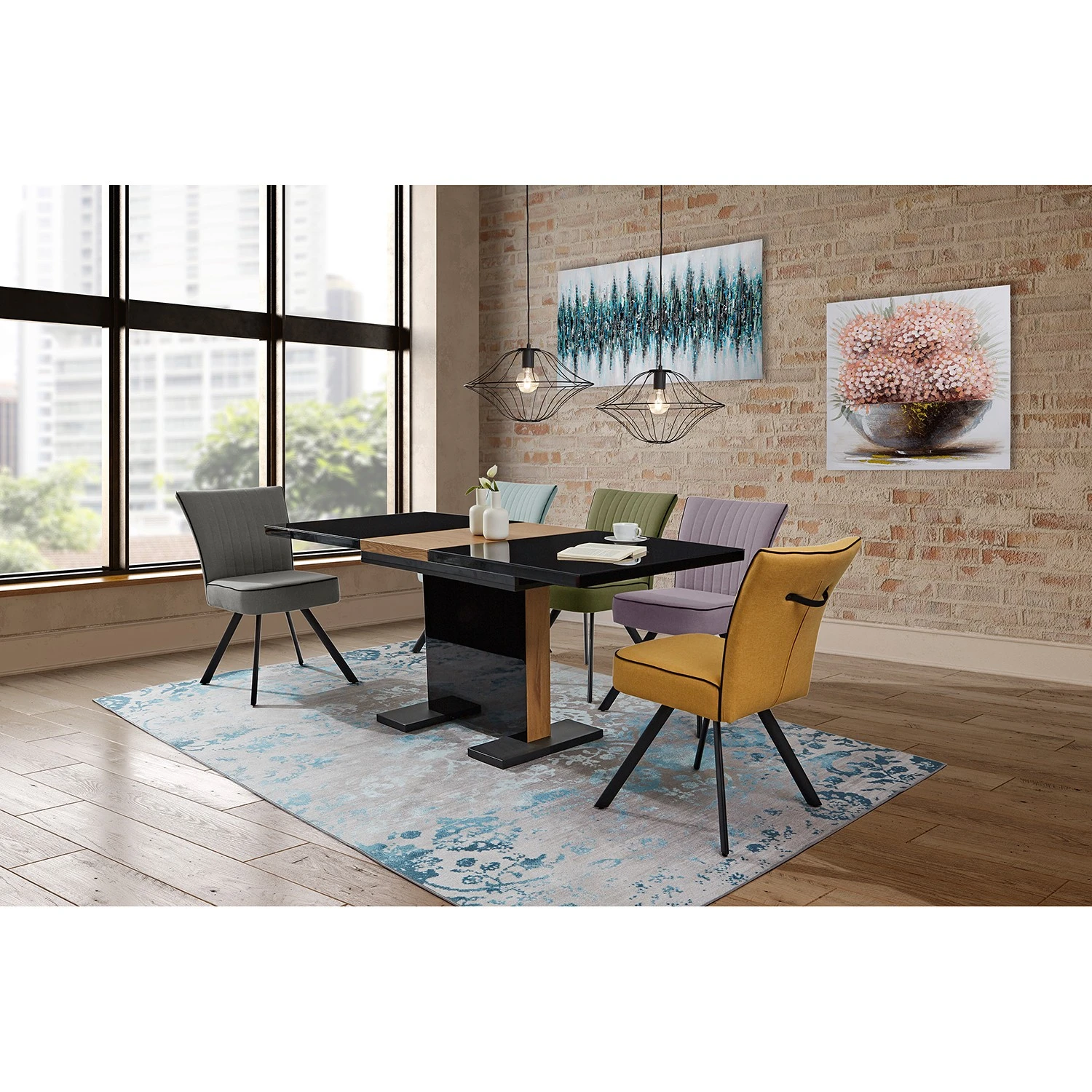 Loftscape Chaises capitonnées Billions (lot de 2) - Lilas 4 Loftscape Chaises capitonnées Billions (lot de 2) - Lilas – Image 2