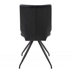 Loftscape Chaises Diva (Lot de 2) - Imitation cuir / Acier - Noir -Chaises Soldes 1000274856 210629 14280700113 DETAILS P000000001000274856