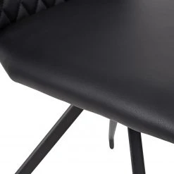 Loftscape Chaises Diva (Lot de 2) - Imitation cuir / Acier - Noir -Chaises Soldes 1000274856 210629 14280700116 DETAILS P000000001000274856