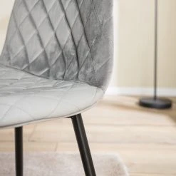 Ars manufacti Chaises capitonnées Trevo I (lot de 2) - Gris lumineux -Chaises Soldes 1000274876 220517 030 DETAILS P000000001000274876