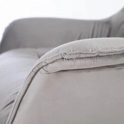 Ars manufacti Fauteuil relax Arca - Velours / Métal - Gris / Noir -Chaises Soldes 1000274878 220818 036 DETAILS P000000001000274878