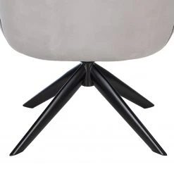 Ars manufacti Fauteuil relax Arca - Velours / Métal - Gris / Noir -Chaises Soldes 1000274878 220818 037 DETAILS P000000001000274878