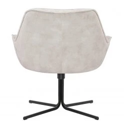 Ars manufacti Fauteuil relax Belton - Velours / Métal - Crème / Noir -Chaises Soldes 1000274880 220107 103355000133 DETAILS P000000001000274880