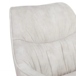 Ars manufacti Fauteuil relax Belton - Velours / Métal - Crème / Noir -Chaises Soldes 1000274880 220107 103355000144 DETAILS P000000001000274880