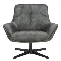Ars manufacti Fauteuil relax Beloha - Velours / Métal - Gris vintage / Noir -Chaises Soldes 1000274884 220107 103355000118 DETAILS P000000001000274884