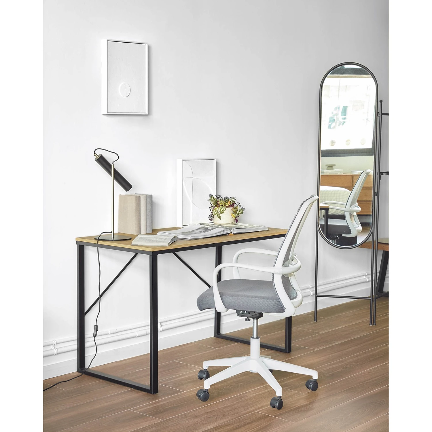 Fredriks Chaise de bureau Melby - Blanc gris 4 Fredriks Chaise de bureau Melby - Blanc gris – Image 2