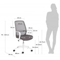 Fredriks Chaise de bureau Melby - Blanc gris 21 Fredriks Chaise de bureau Melby - Blanc gris -Chaises Soldes 1000274888 210623 13373900026 SKETCH DETAILS P000000001000274888 sketch