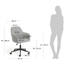 Fredriks Chaise de bureau Madina - Gris clair 25 Fredriks Chaise de bureau Madina - Gris clair -Chaises Soldes 1000274890 210623 13375200050 SKETCH DETAILS P000000001000274890 sketch