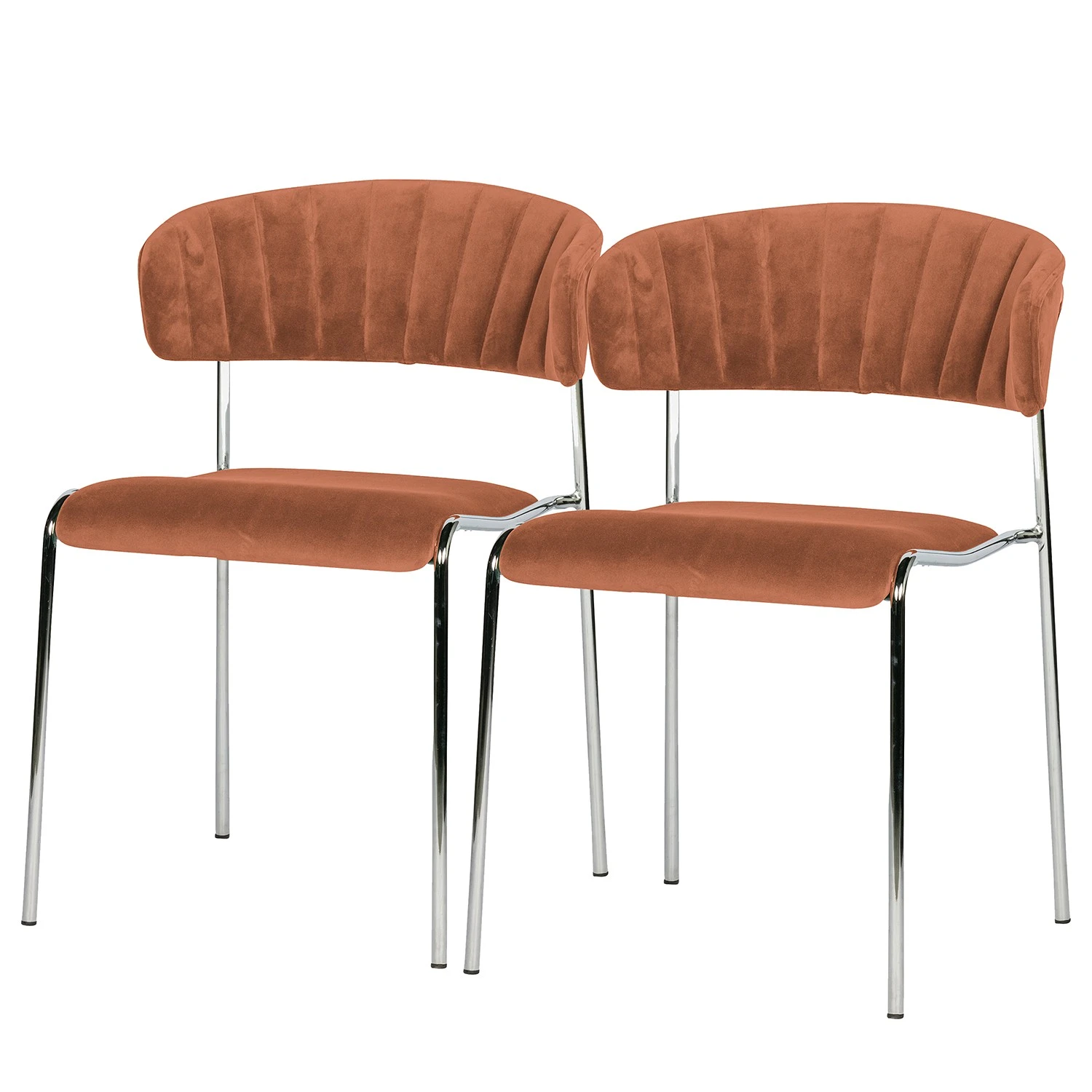 Red Living Chaises Biby (lot de 2) - Saumon 3 Red Living Chaises Biby (lot de 2) - Saumon