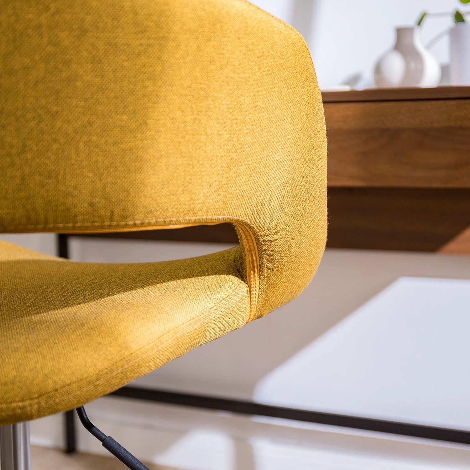 Mørteens Chaise de bureau Buggio - Tissu Cors: Jaune curry - Noir 14 Mørteens Chaise de bureau Buggio - Tissu Cors: Jaune curry - Noir – Image 12