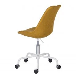Mørteens Chaise pivotante Aledas - Tissu Cors: Jaune curry - Blanc -Chaises Soldes 1000277880 220330 060 DETAILS P000000001000277880